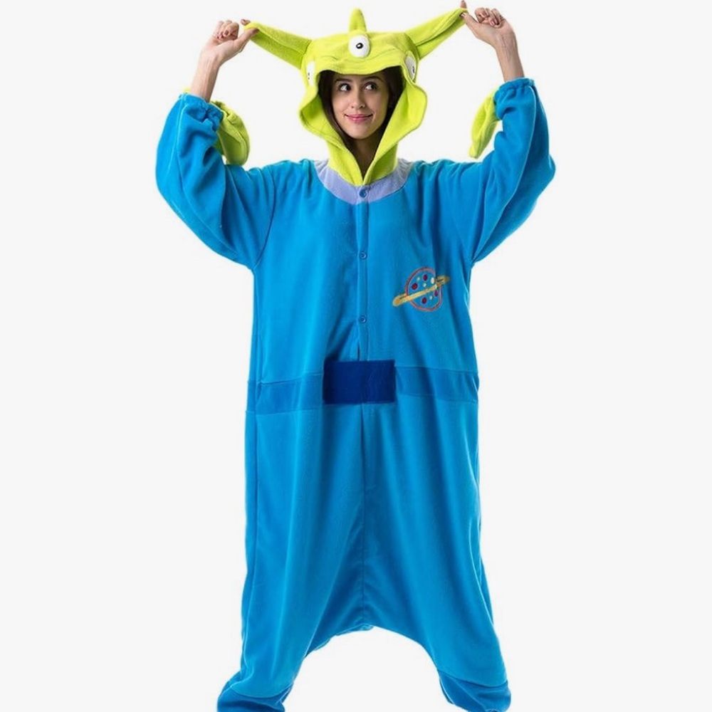 Unisex Adult Alien One Piece Pajama - Size Medium